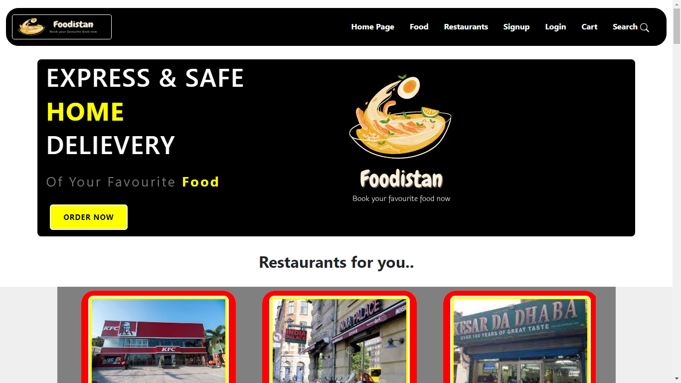 Food Delievery Web Application