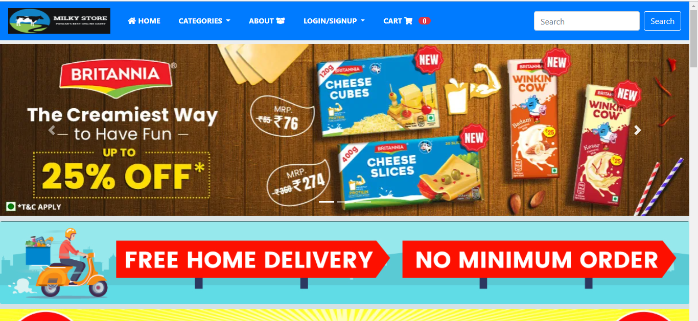 Dairy Products Shopping Project